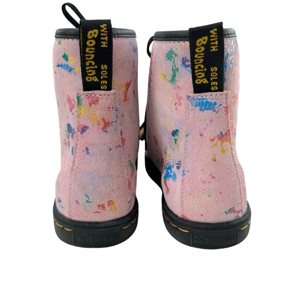 Dr. Martens Sheridan Pink Confetti Suede Lace-Up Boots Women’s Size 7 - Picture 7 of 16